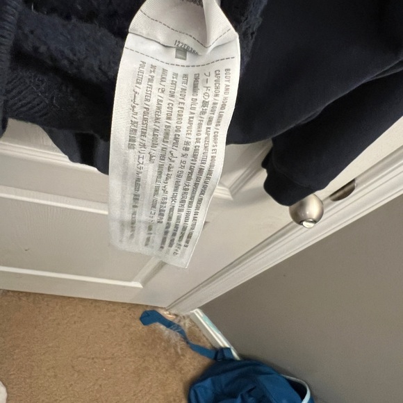 Navy hoodie. Abercrombie and Fitch size L. - Picture 2 of 3